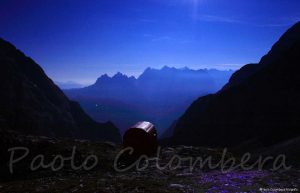 Bivacco sotto la luna nel Gera