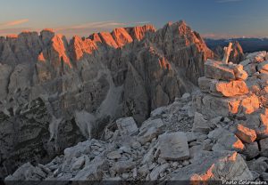 Prime luci sulle montagne del gruppo del Popera